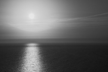 Santorini Yunanistan günbatımı ve gökyüzü Akdeniz res deniz