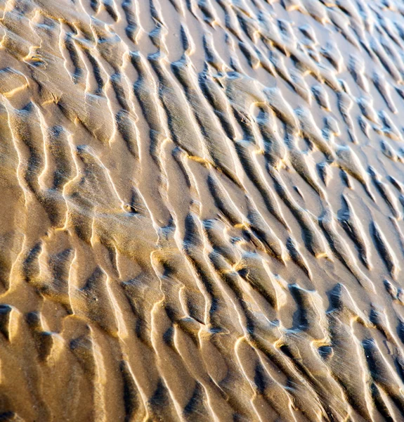 Dune marocco in africa costa marrone spiaggia di sabbia bagnata vicino ad atlan — Foto Stock