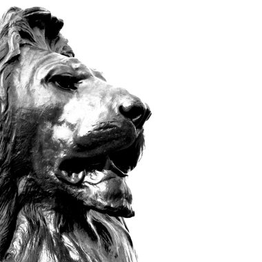 İngiltere'de tarihi mermer ve heykeli eski şehir Londra 