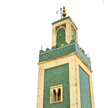 Müslüman Camii tarihi sembol Fas Afrika mina