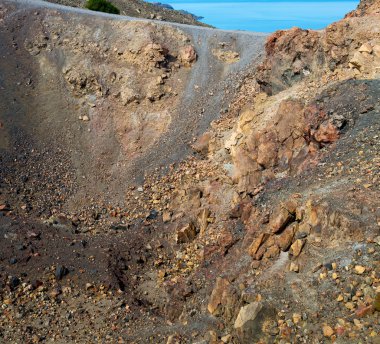volkanik arazi Avrupa santorini Yunanistan gökyüzü ve Akdeniz s