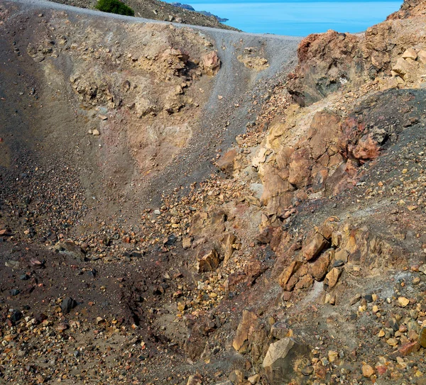 Tierra volcánica en Europa santorini cielo griego y mediterráneo s —  Fotos de Stock