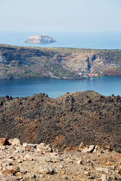 Vulkanisch in europa santorini griechenland meer — Stockfoto