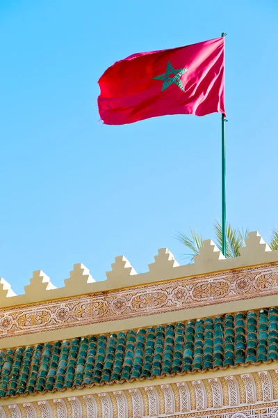 Integetett zászló kék színe és a pártázatos Tunézia — Stock Fotó