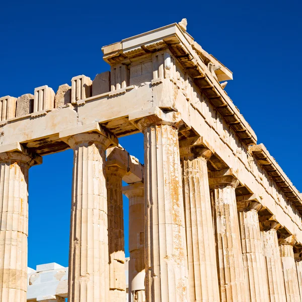 I Grekland den gamla arkitekturen och historiskt förlägger parthenon på — Stockfoto