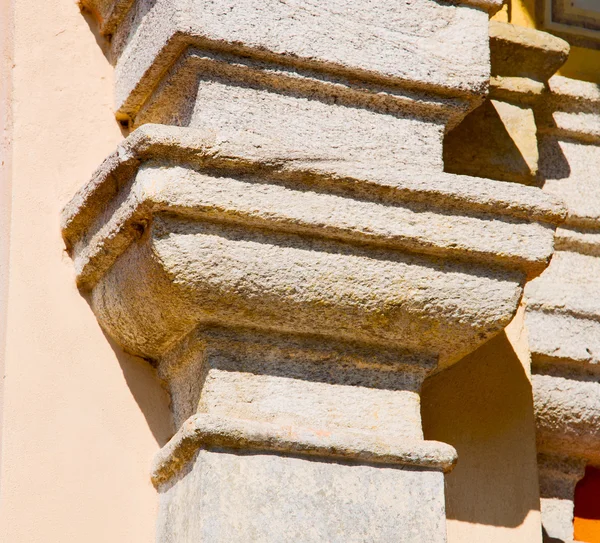 Columna antigua abstracta en el país de Europa italia y mármol — Foto de Stock