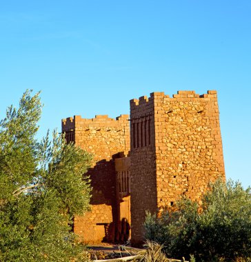 Afrika Fas eski inşaat ve tarihsel Köyü