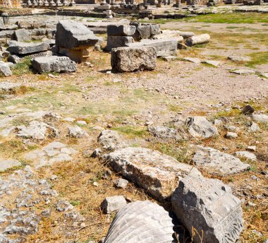 Perge eski yapılar Asya Türkiye'de sütun ve Roma 