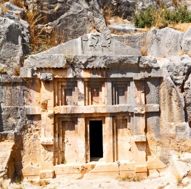  Myra Türkiye Avrupa eski Roma Nekropolü ve yerli mezar