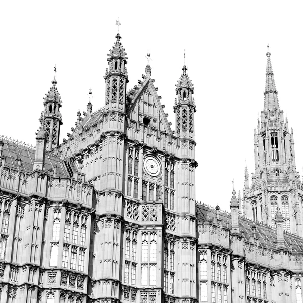 Staré v Londýně historický parlament skleněné okno structu — Stock fotografie