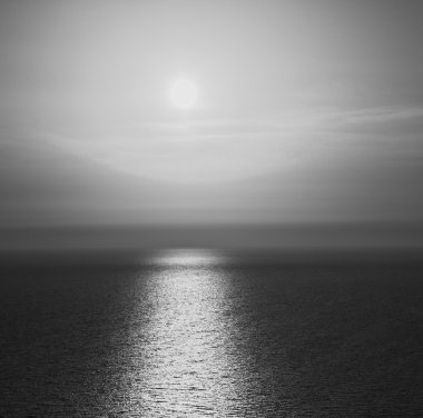 Santorini Yunanistan günbatımı ve gökyüzü Akdeniz res deniz