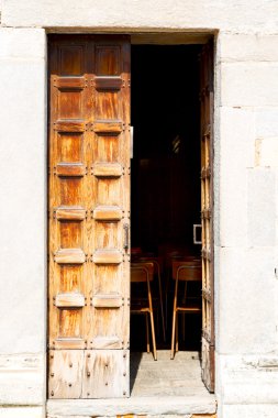detay İtalya arazi ve ahşap tarihi kapısı