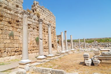  Perge eski yapımında taş 