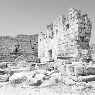  Perge eski inşaat Asya Türkiye'de sütun taş ve  