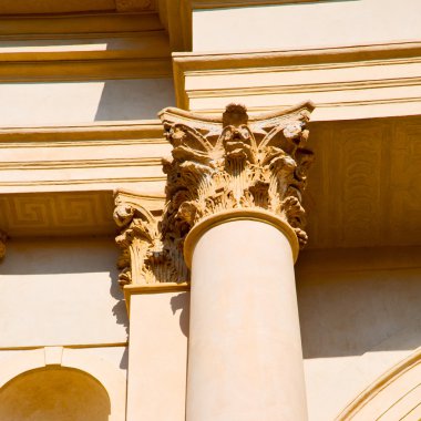 Avrupa İtalya ve mermer ülkede soyut eski sütun