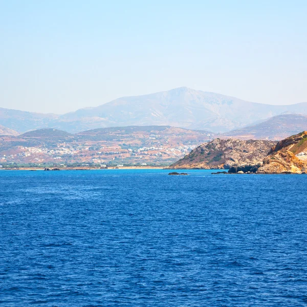 From the boat greece islands in medanean sea and sky — стоковое фото