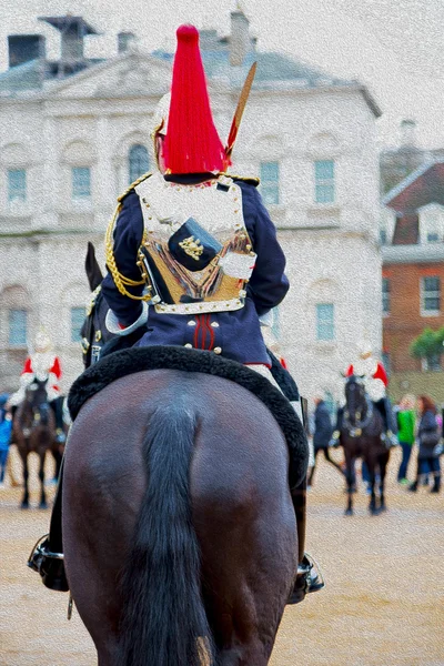 En Londres caballo de Inglaterra y caballería para la reina — Foto de Stock