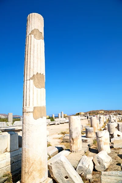 Arkeologi i delos Grekland Akropolis ruin webbplats — Stockfoto