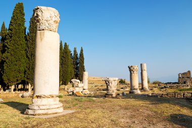eski Roma Tapınağı geçmiş pamukkale Asya 