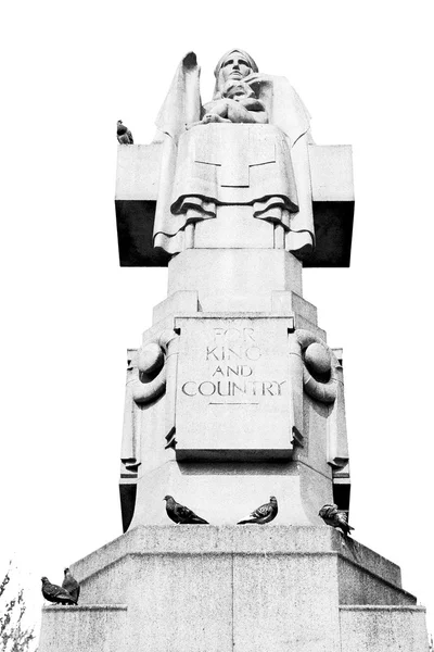 Inghilterra marmo storico e statua nella città vecchia di Londra — Foto Stock
