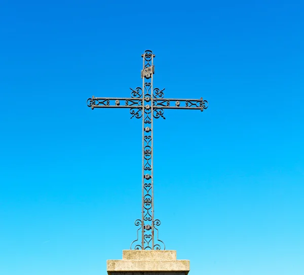 Croce sacra astratta cattolica in italia europa e cielo — Foto Stock