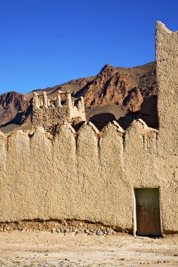 Hill Afrika eski ve tarihi köyün tuğla wa