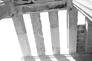 Parthenon ve tarihsel Atina Yunanistan eski architectur