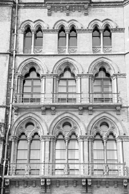 duvar binalar Londra İngiltere'de windows ve tuğla exteri