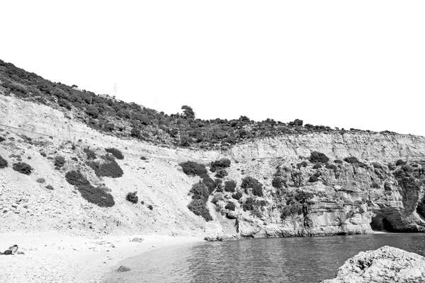 Azië in thurkey antalya lycia manier water rotsen en lucht in de buurt van de n — Stockfoto