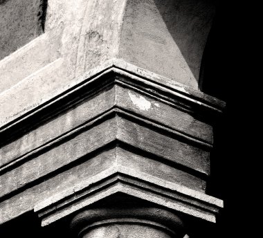 Avrupa İtalya ve mermer ülkede soyut eski sütun 