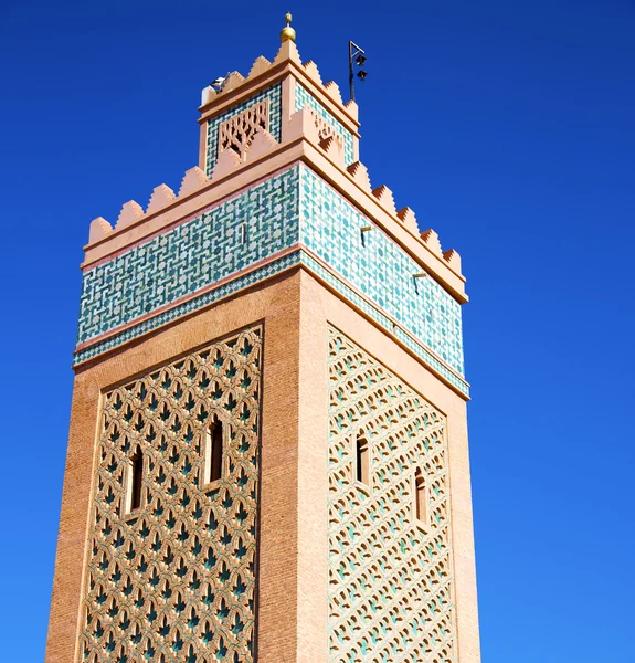 I maroc Afrika minaret och den blå himlen — Stockfoto