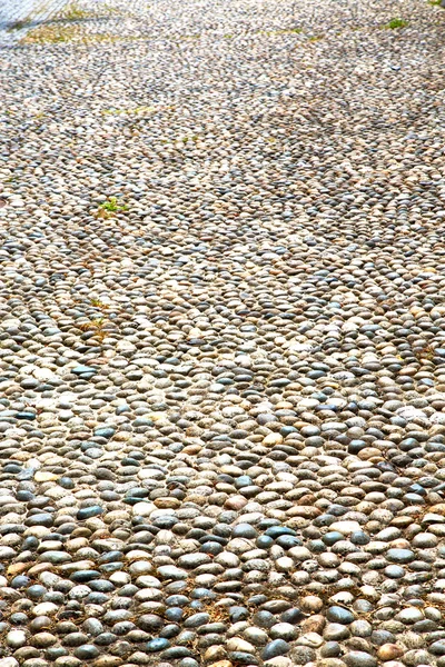 Dirty  stone in italy   gray rock — Stock Photo, Image