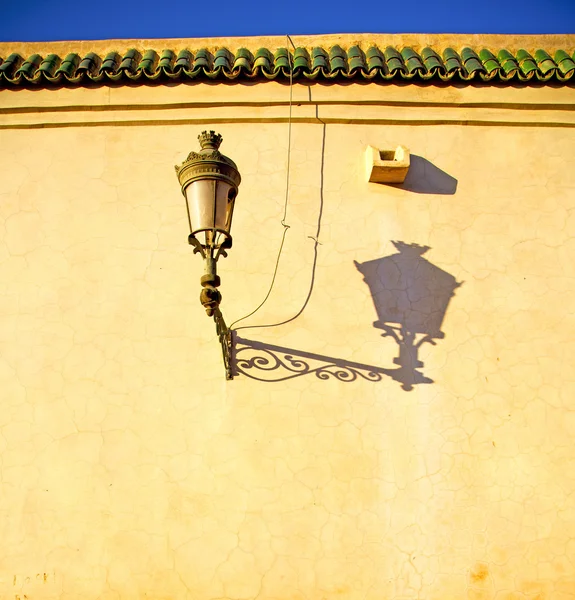 Street lamp old construction in africa morocco and  leather near — Stock Photo, Image