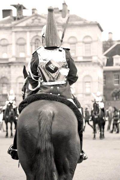 En Londres caballo de Inglaterra y caballería para la reina —  Fotos de Stock