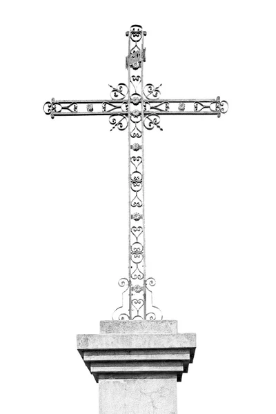 Cruz sagrada abstracta católica en italia Europa y el cielo — Foto de Stock