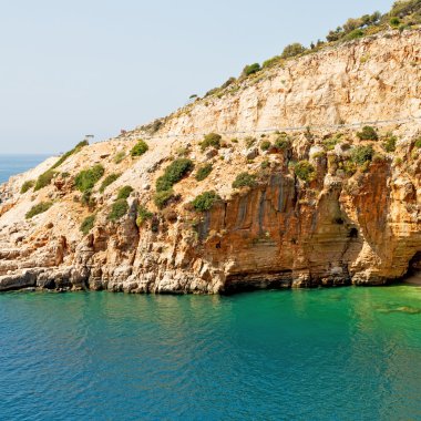 Asya thurkey antalya Likya'nın yolu su kayalar ve gökyüzü n yakınındaki