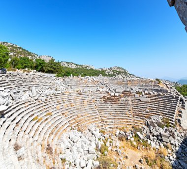 eski tapınak ve termessos antalya Türkiye Asya gökyüzü tiyatroda