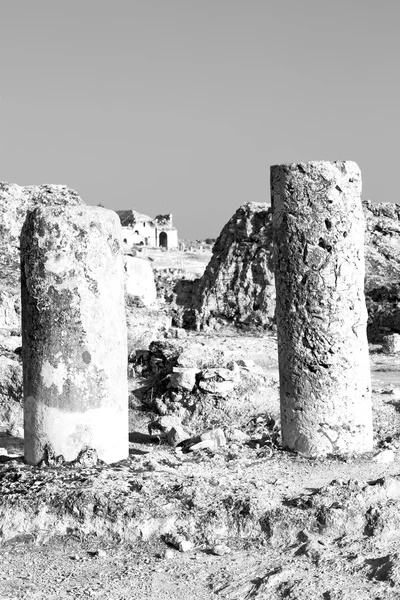 Történelem pamukkale régi építési Ázsiában Törökország az oszlop — Stock Fotó