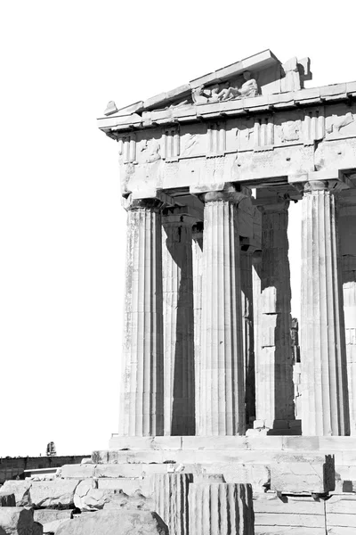 아테네 그리스 오래 된 건축과 역사적인 장소 부분에 — 스톡 사진