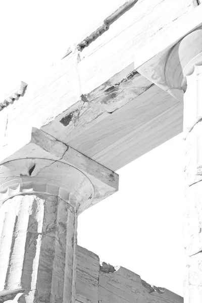 Στην Ελλάδα την παλιά αρχιτεκτονική και ιστορικός τόπος Παρθενώνα — Φωτογραφία Αρχείου