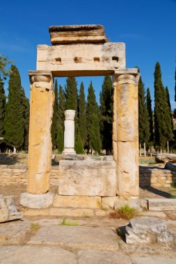 ve Roma Tapınağı geçmiş pamukkale eski İnşaat olarak