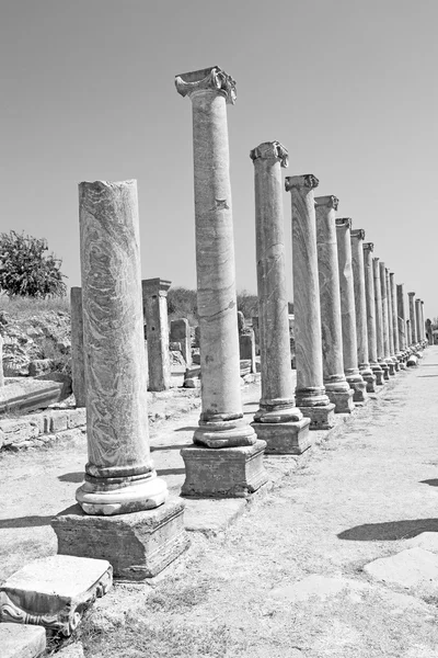 アジアのトルコで perge 古い建設列とローマ — ストック写真