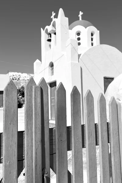 산 토 리 니 그리스 ol에 교차 하는 아키텍처 흰색 배경 — 스톡 사진