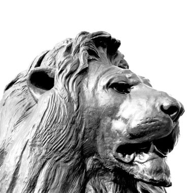 Mermer ve heykeli eski Londra İngiltere'de