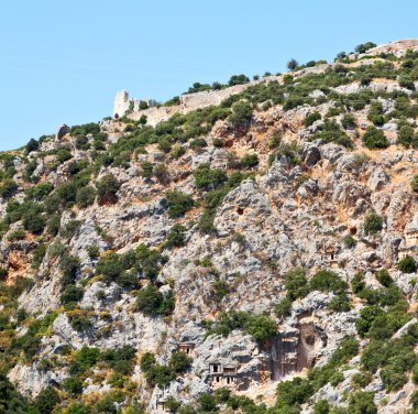  Myra Türkiye Avrupa eski Roma Nekropolü ve yerli mezar