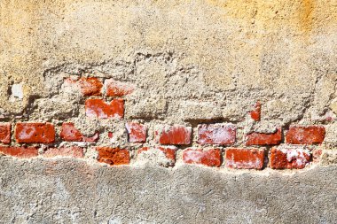  adım tuğla duvar eski İtalya içinde kırık  