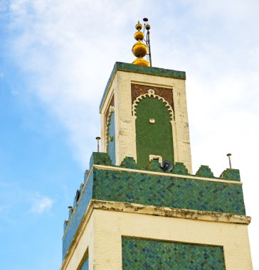  Müslüman Camii tarihi sembol Fas Afrika mina