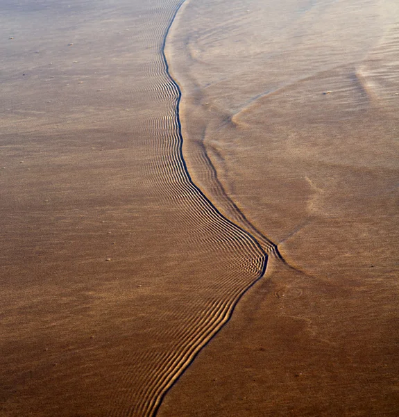 Maroko w afryka brązowy niebieski ocean — Zdjęcie stockowe