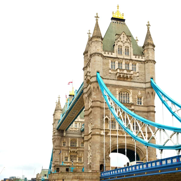 Πύργο του Λονδίνου στην Αγγλία παλιά γέφυρα και το συννεφιασμένο ουρανό — Φωτογραφία Αρχείου