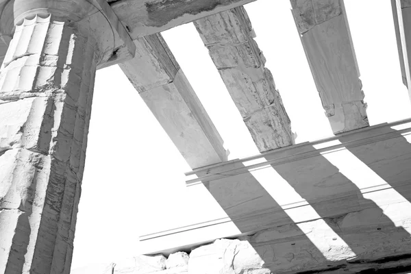 Parthenon ve tarihsel Atina Yunanistan eski architectur